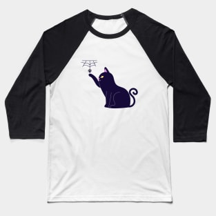 Black cat and spider Baseball T-Shirt